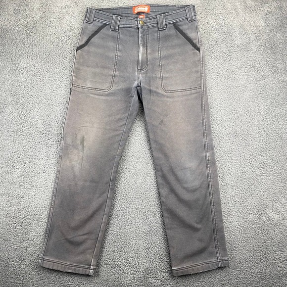 Coleman Men's Fleece Lined Canvas Work Pants Size 32x30 Gray Outdoor - Picture 1 of 16
